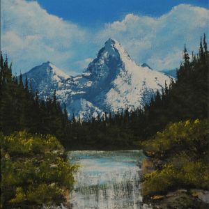 SM chutes devant-la montagne 12X16po